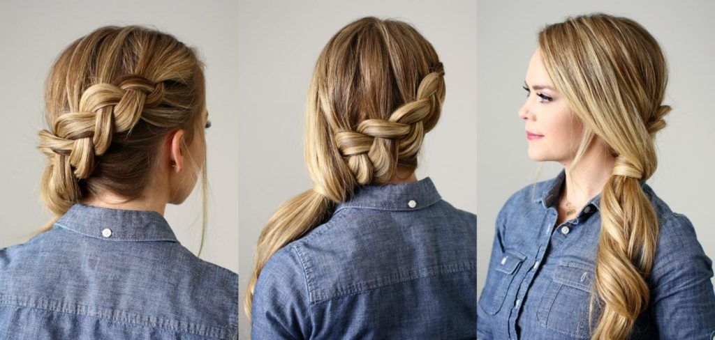 French Braid Low Bun, MISSY SUE