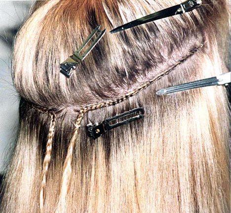 sews-in hair extensions