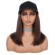 Dark Brown #2 Wig Hat - Human Hair [FINAL SALE]