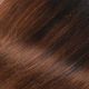 22 inch Clip-ins Thick Human Hair Ombre Chestnut Brown 155g