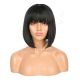 DM1810681-v4 - Short Black Synthetic Hair Wig With Bangs [FINAL SALE]