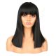 DM1810844-v3 - Short Black Synthetic Hair Wig With Bangs [FINAL SALE]