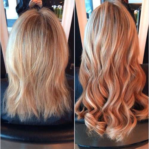 Before after hair extensions