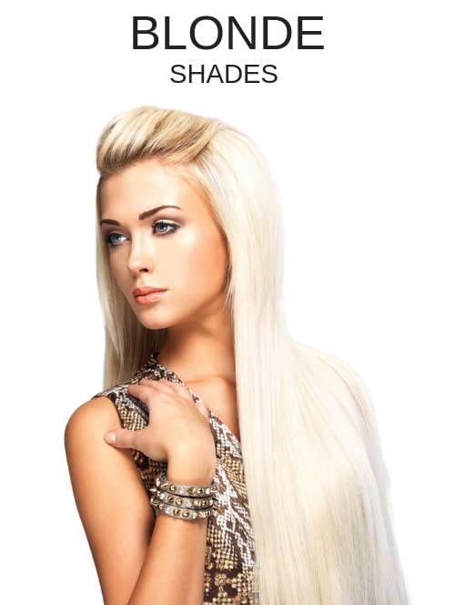 Blonde hair extensions